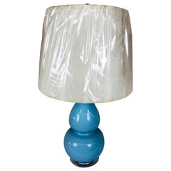 Blue Bubble Glass Table Lamp