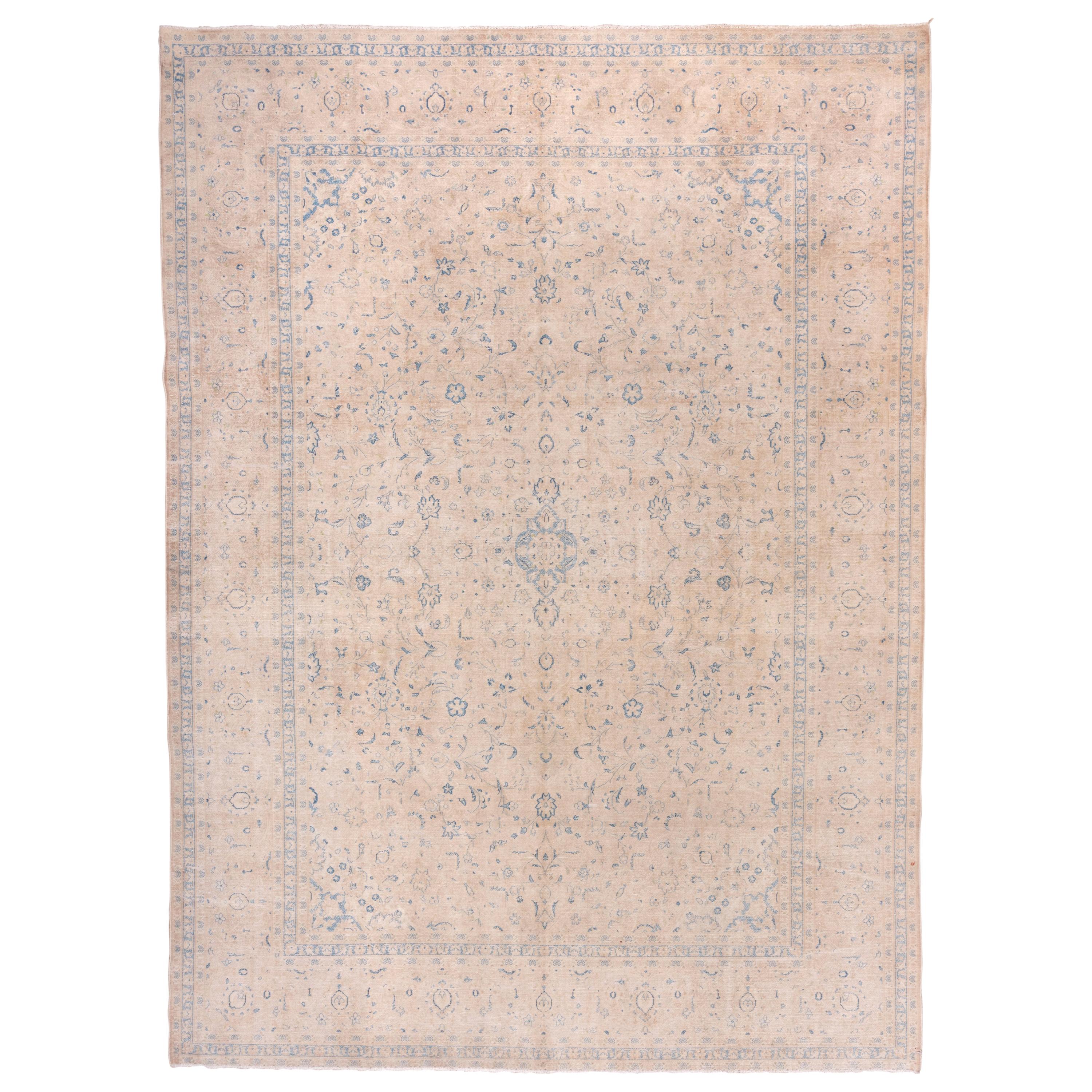 Persian Tabriz Carpet, Light Tones For Sale