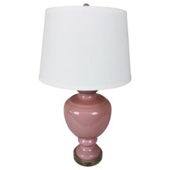Pink Glass Table Lamp