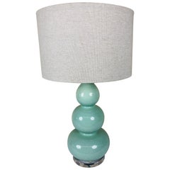 Seafoam Glass Bubble Table Lamp