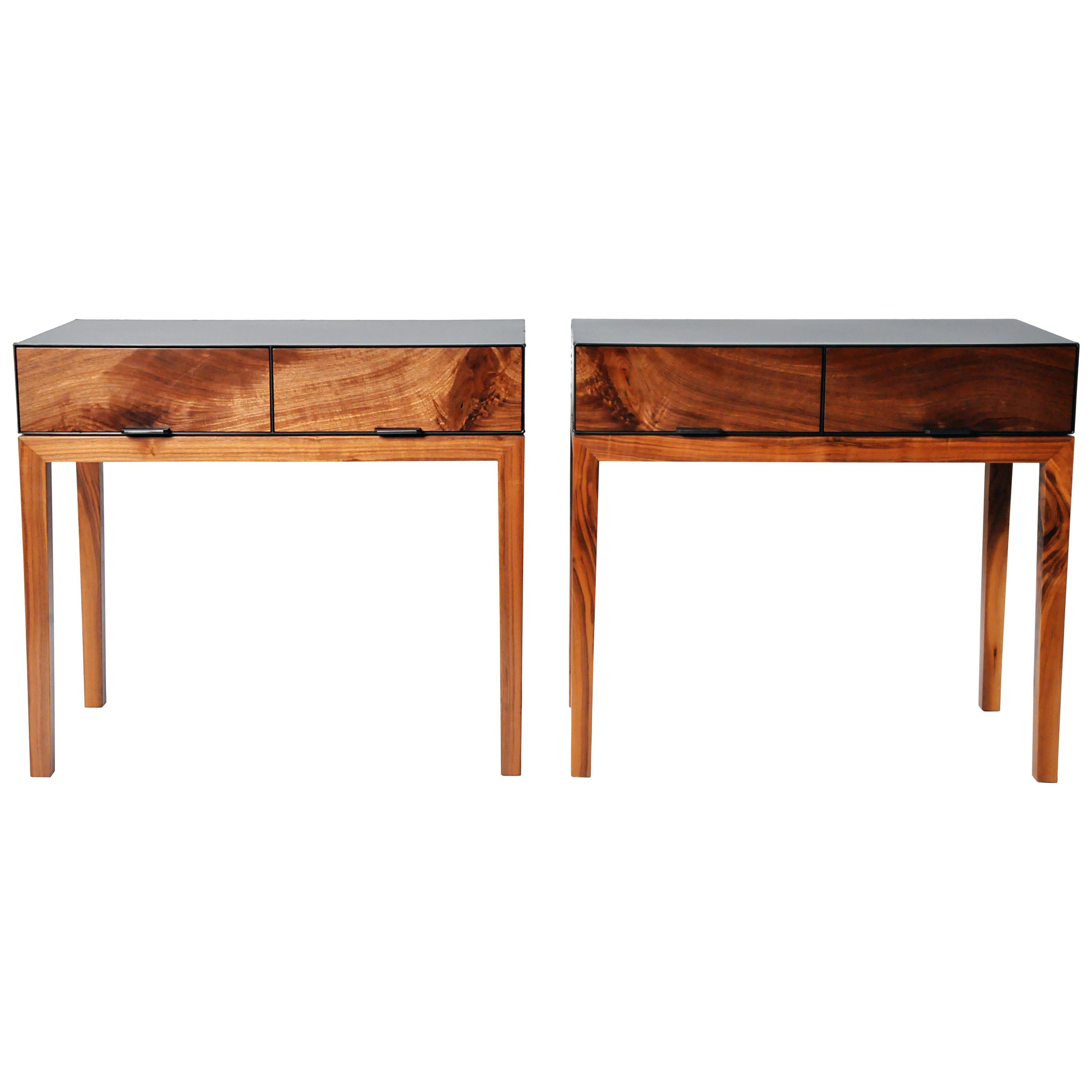 Nightstand with Hot Rolled Steel Case at 1stDibs