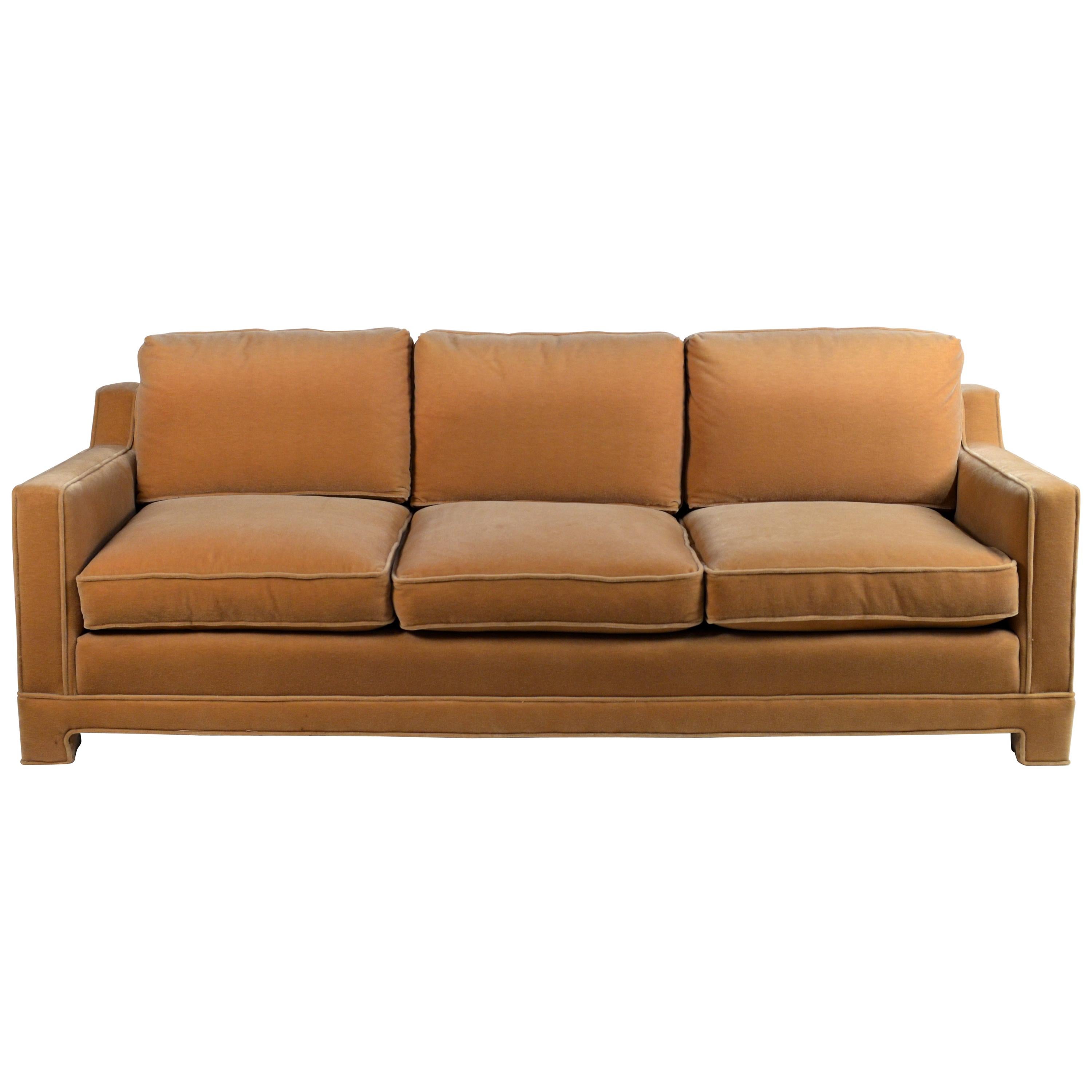 The 'Verneuil' Mohair Sofa by Design Frères For Sale