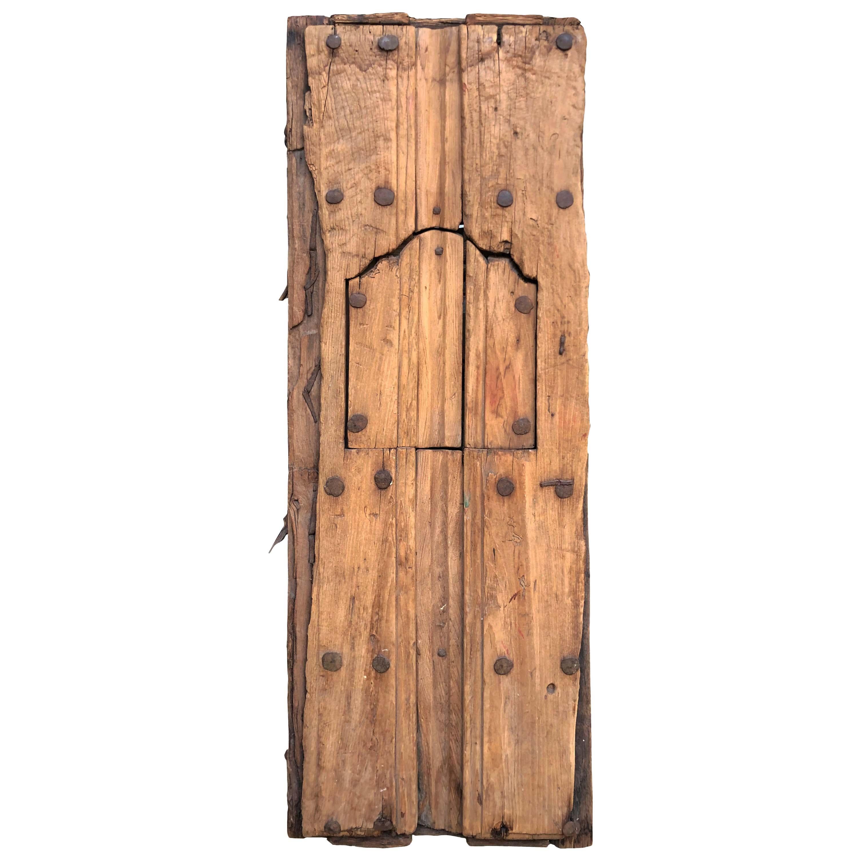 Colonial Sabino Wood Door Found in Western México, circa 1800