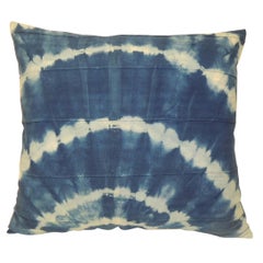 Vintage Indigo and White African Textile Decorative Pillow