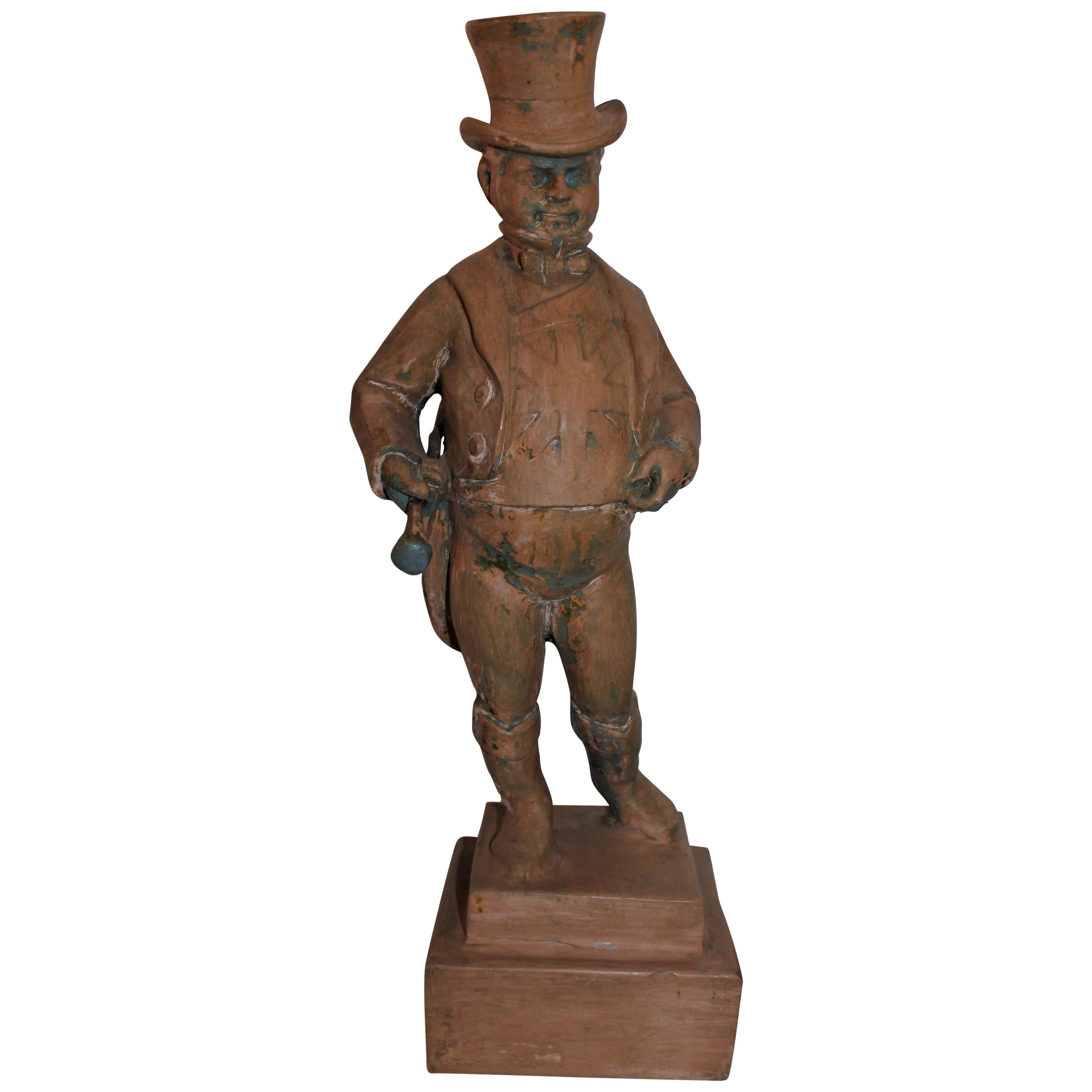 Hand Carved Wood  Folk Sculpture of John Bull