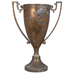 Antique Early 20th Century Large Solid Bronze Loving Cup Trophy, circa 1940
