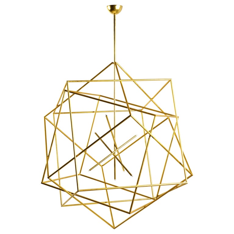 Polyedres Chandelier by Hubert Le Gall For Sale