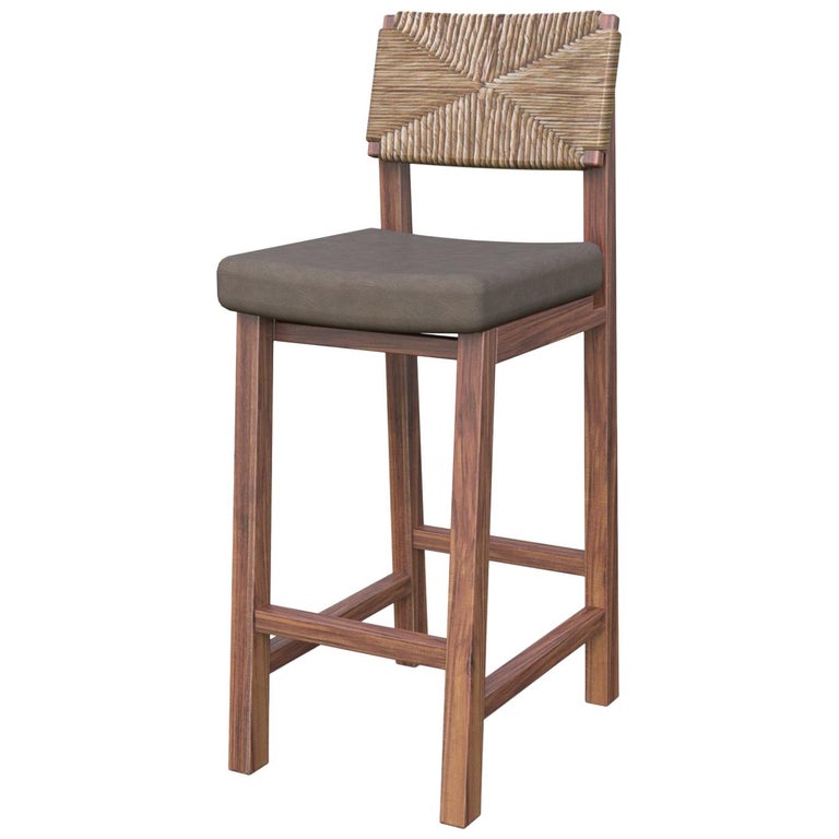 Chapultepec Stool With Tule Back Contemporary Mexican Design For Chapultepec Stool With Tule Back Contemporary Mexican Design For
