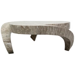 Tessellated Stone Tresfoil Coffee Table by Maitland-Smith
