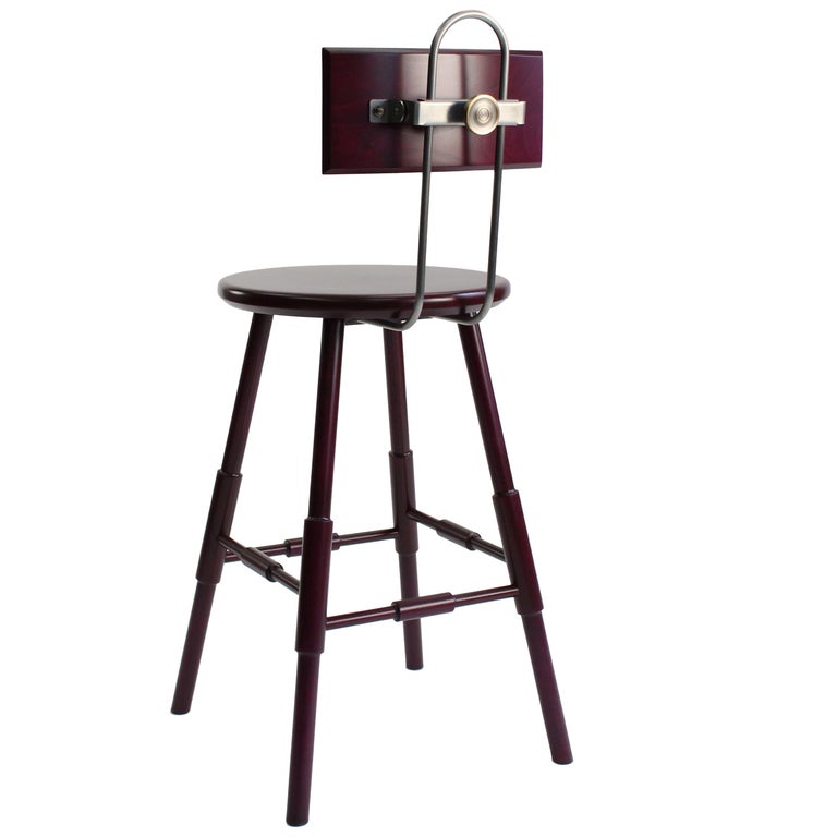 Atlantic Contemporary Counter Stool With Back For At 1stdibs Atlantic Contemporary Counter Stool With Back For