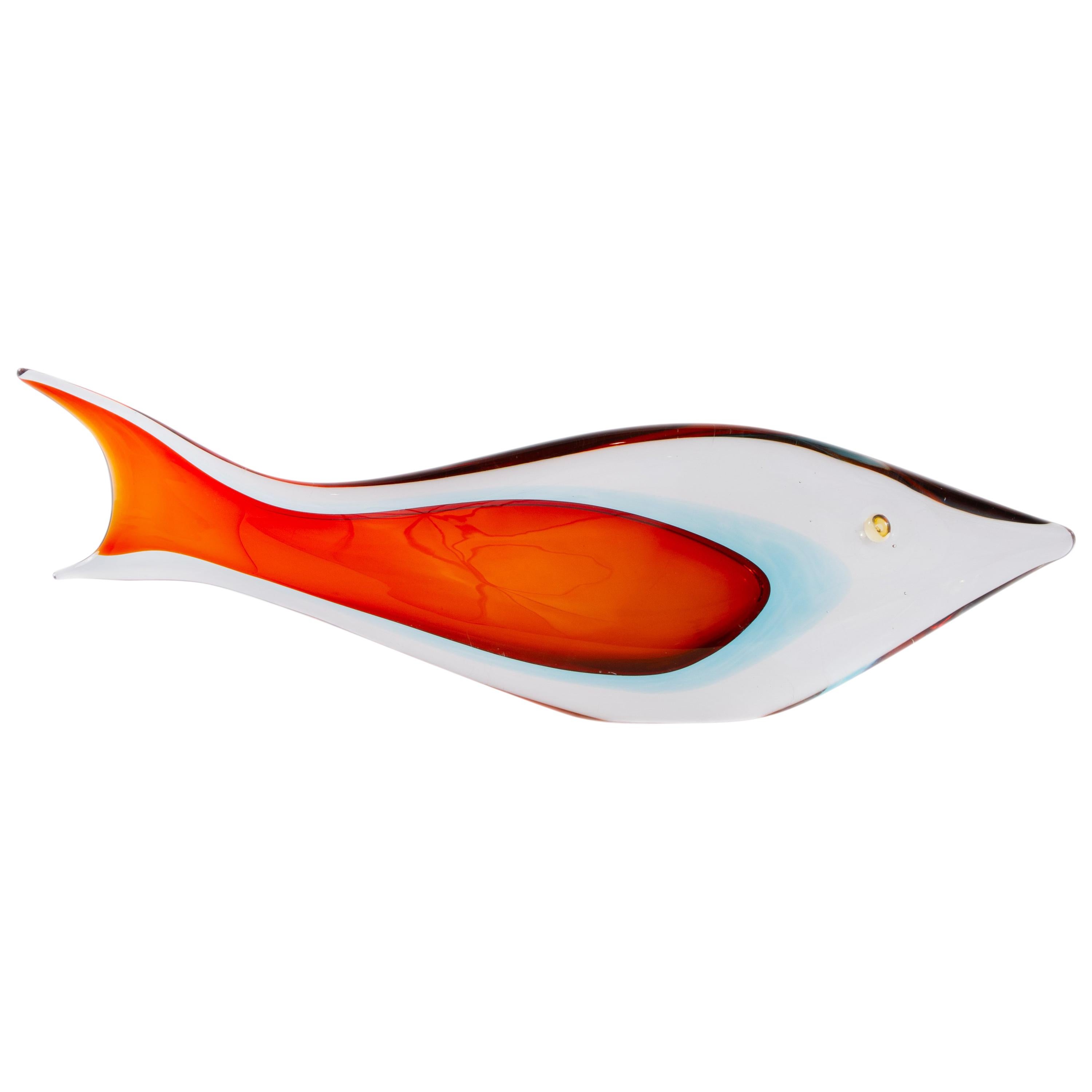 Mid-Century Modern Italian Glass "Pesce" Fish Sculpture by, Antonio da Ros