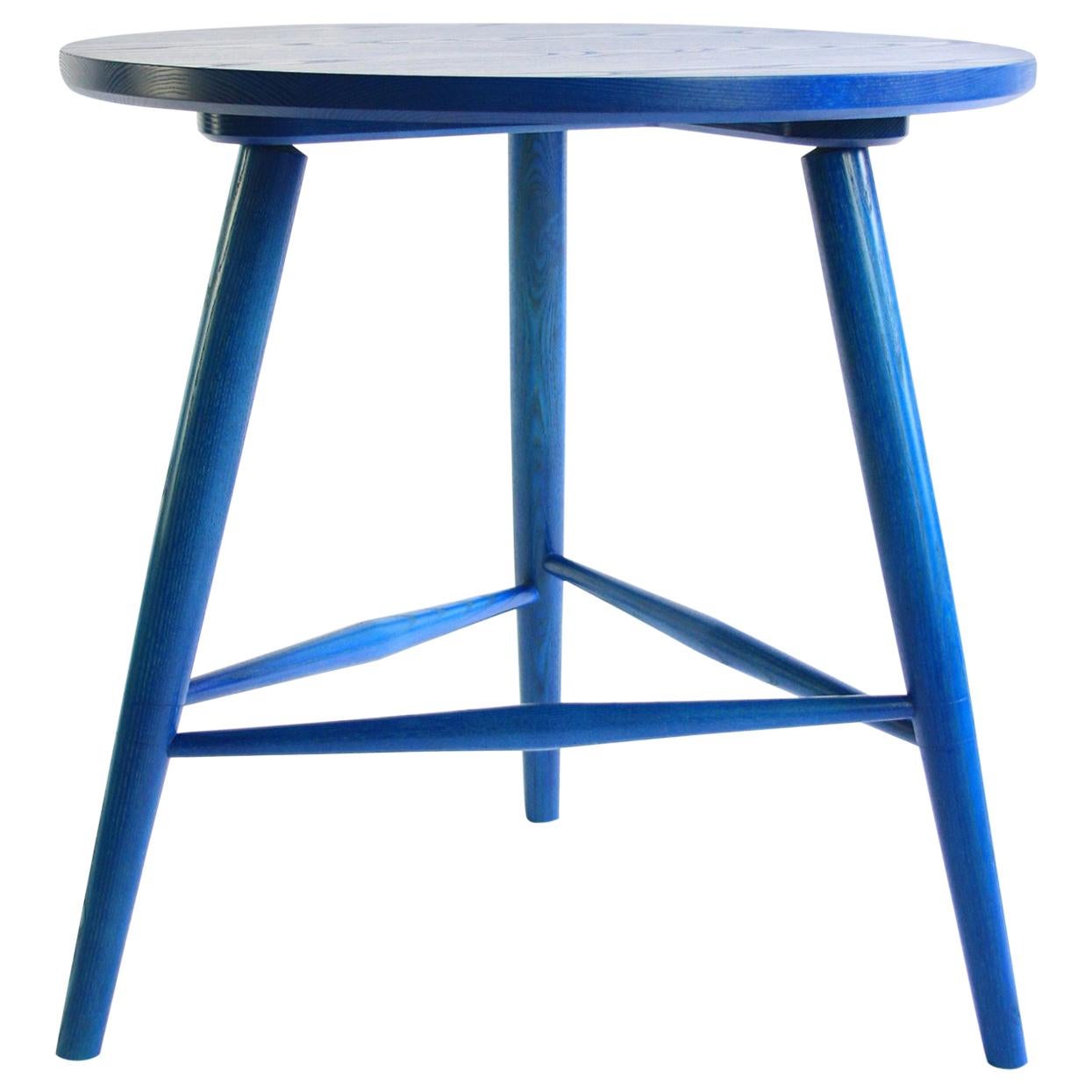 Colt Side Table, Contemporary Side Table in Delft Stain on Ash Wood For Sale