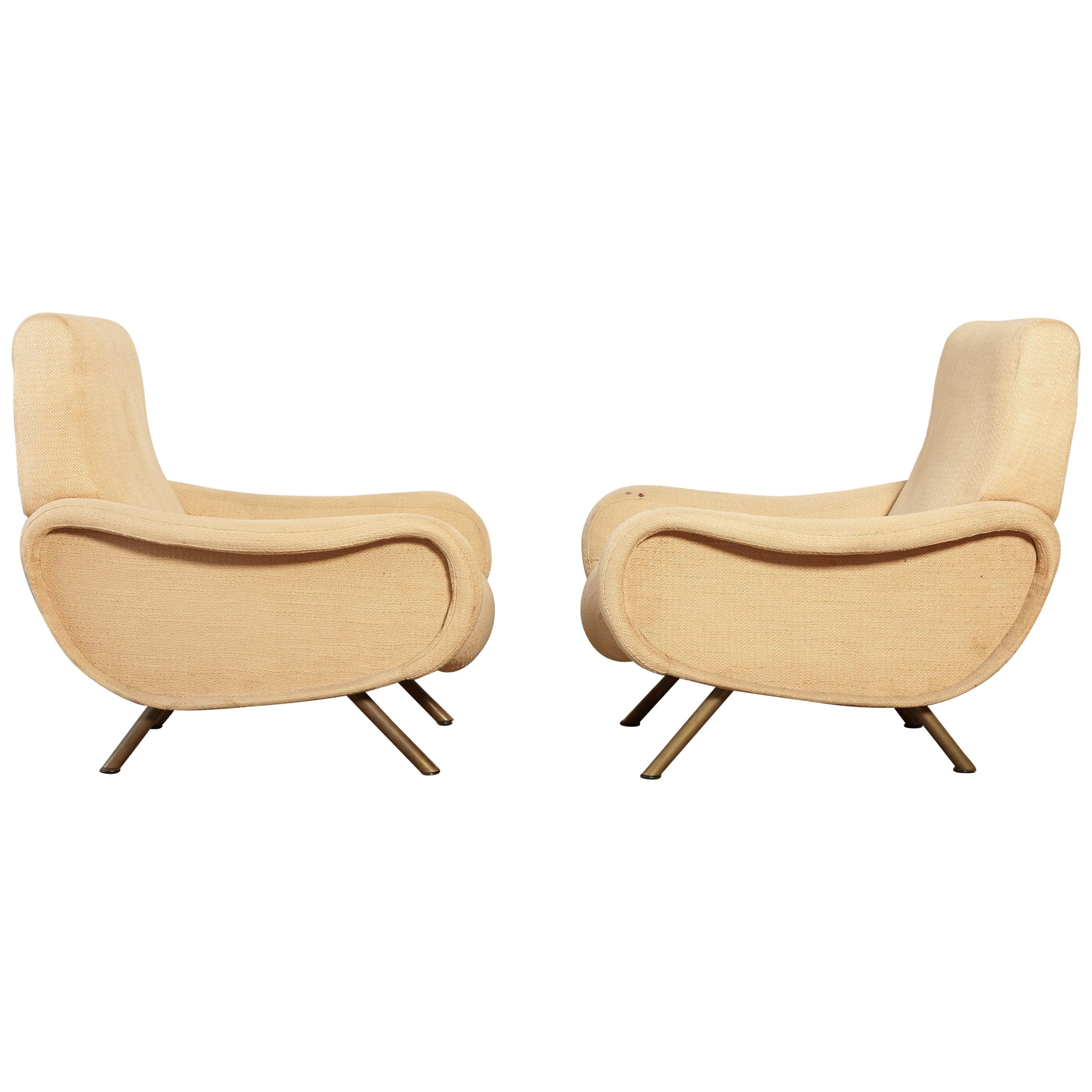 Marco Zanuso Lady Chairs, Arflex, Italy, 1960s 'Complimentary Reupholstery'