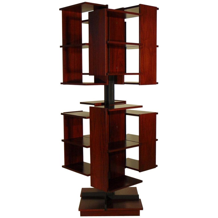 Claudio Salocchi for Sormani rotating bookshelf, ca. 1970, offered by Sormani Private Collection