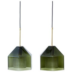 Scandinavian Modern Glass Pendants by Carl Fagerlund for Orrefors, Sweden, 1960s