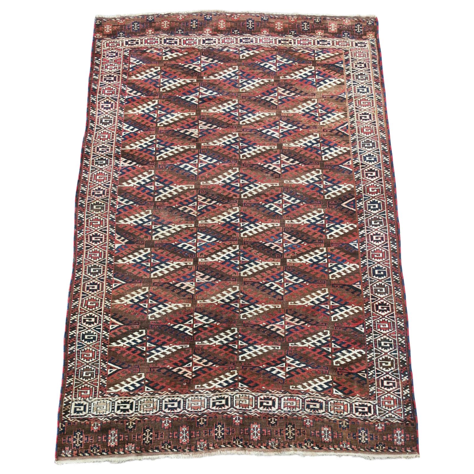 Fine Antique Yomud Main Carpet, 1890 For Sale