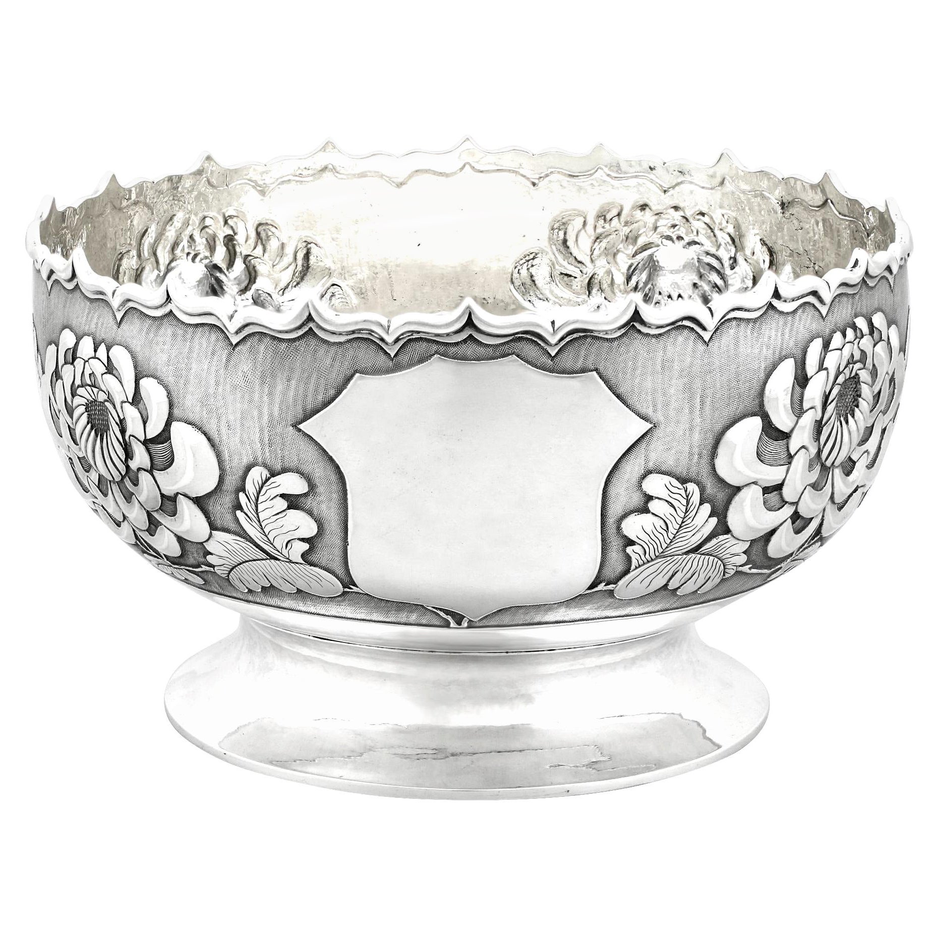 Cuenco de plata de exportación chino de 1900