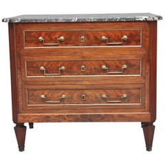 19th Century Mahogany and Marble Top Chest