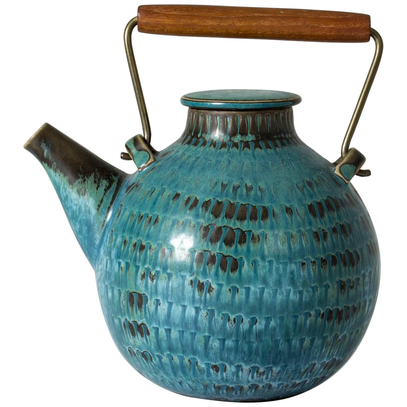 Stoneware Teapot by Stig Lindberg