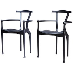 Set of 2 Black Gaulino Chair Oscar Tusquets