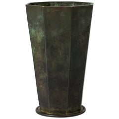 1930s patinated bronze vase from GAB