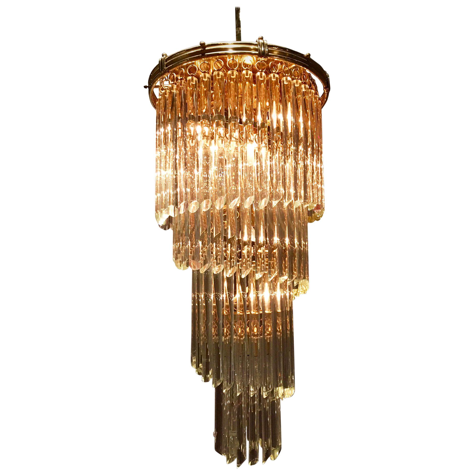 1970s Chandelier in the Style of Venini