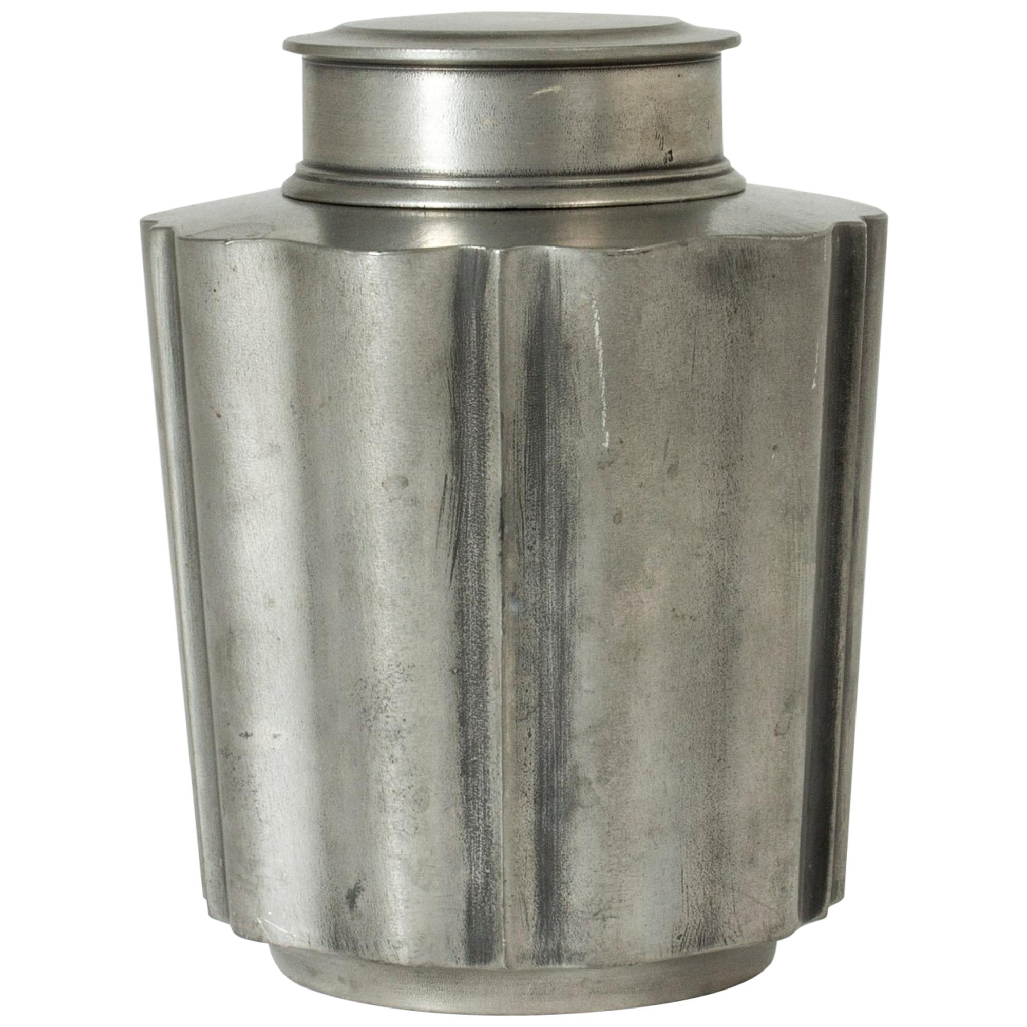 1940s Pewter Jar by Edvin Ollers