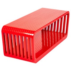 Bench or Coffee Table, LINK by Reda Amalou, 2016, Red Lacquer