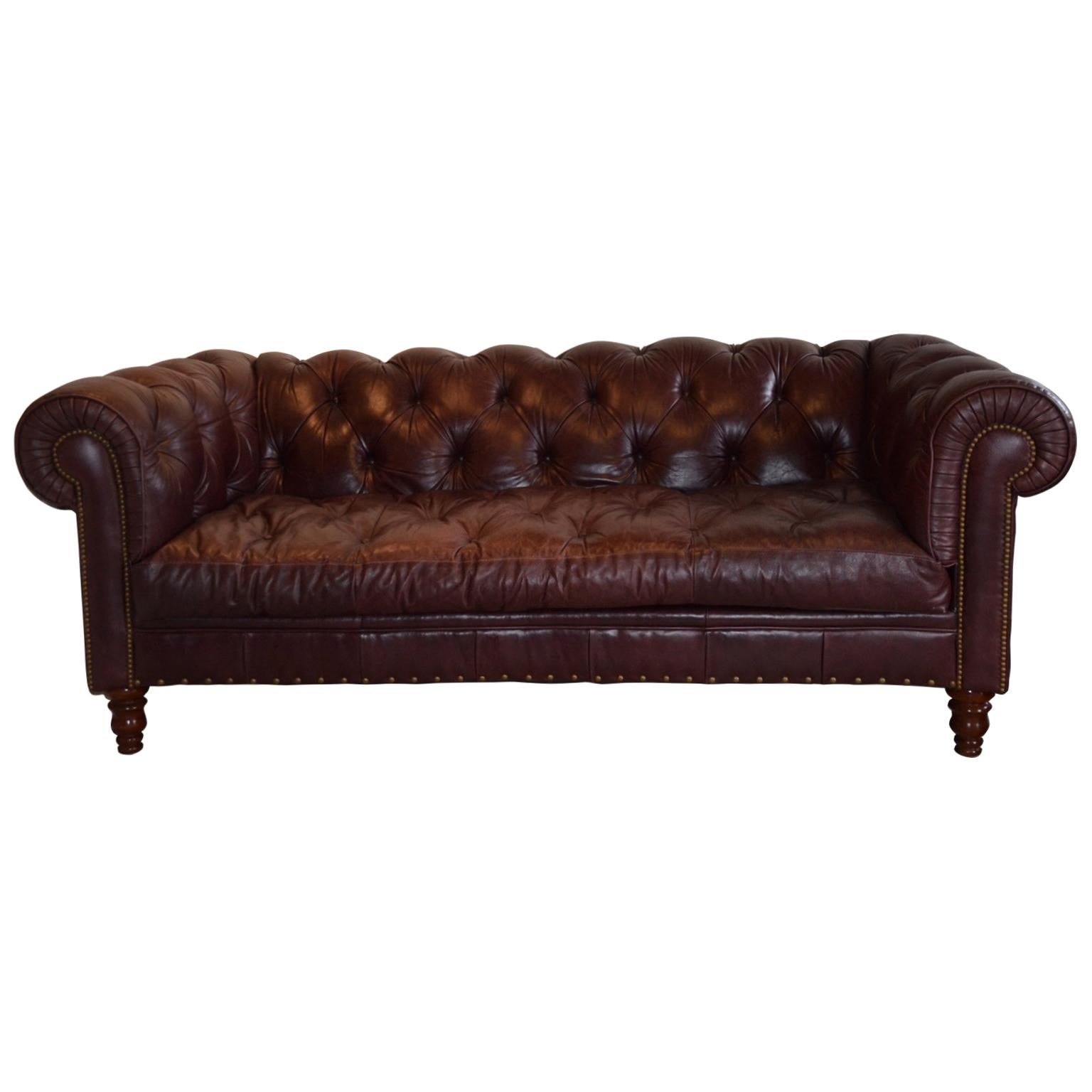 Tufted Leather Chesterfield Sofa by Century Furniture