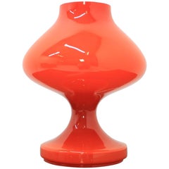 1970 Red Opaline Glass Table Lamp by Stefan Tabery