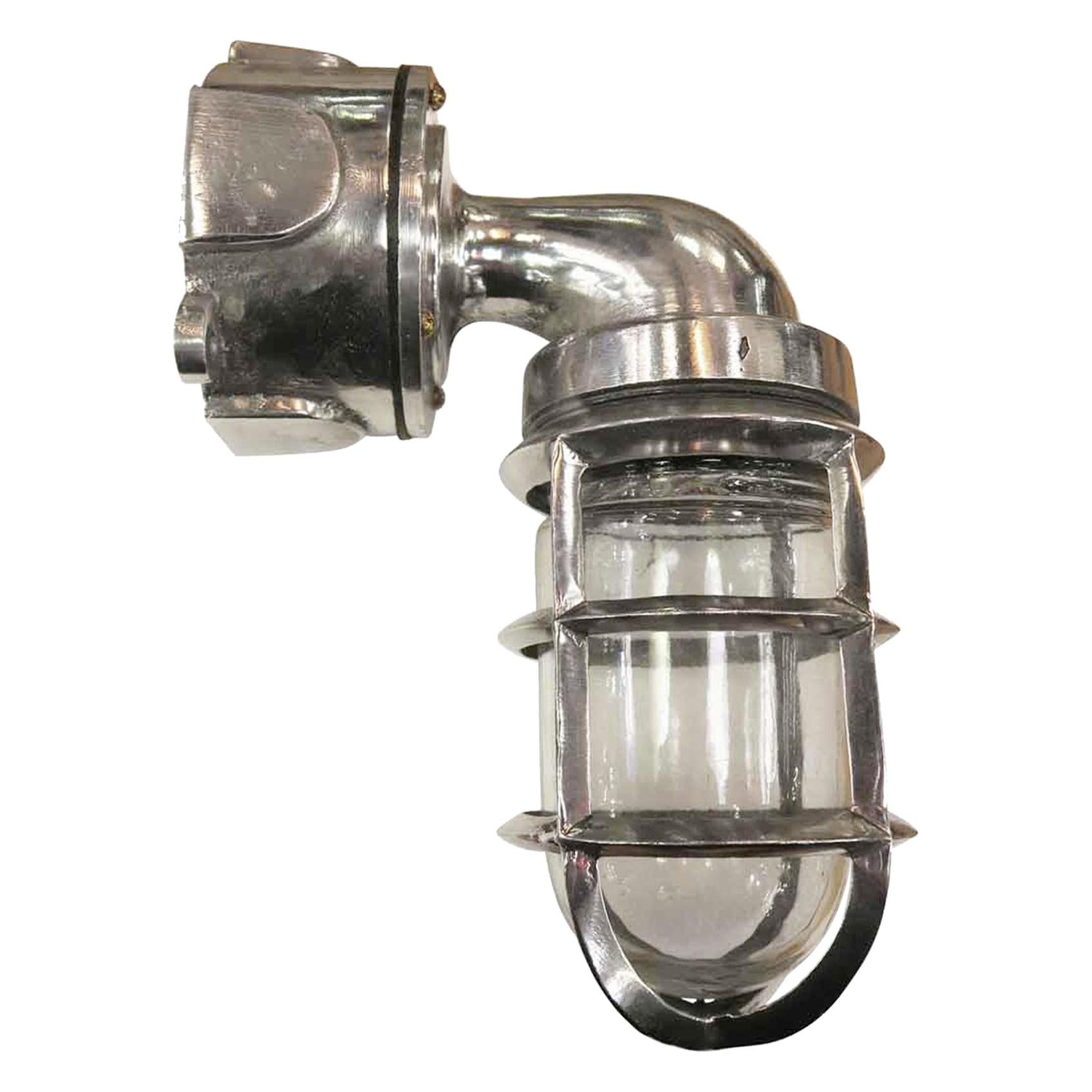 Medium Size Nautical Aluminum Ship Sconce Qty Available Screw on Shade and Cage