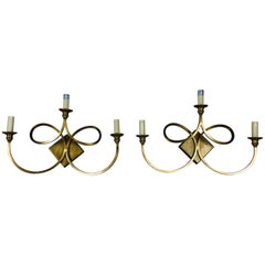 Pair of Visual Comfort Brass Sconces