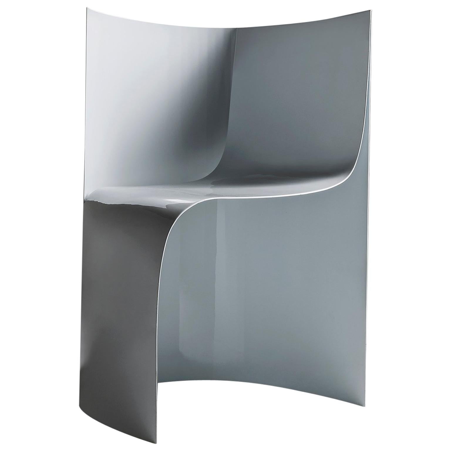 Sharp Lacquered Aluminium Armchair by Sebastiano Bottos, Italia For Sale