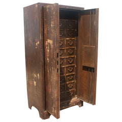 Vintage European Industrial Steel Cabinet