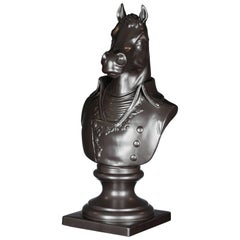 Bust Marengo, Black, in Ceramic, Italy