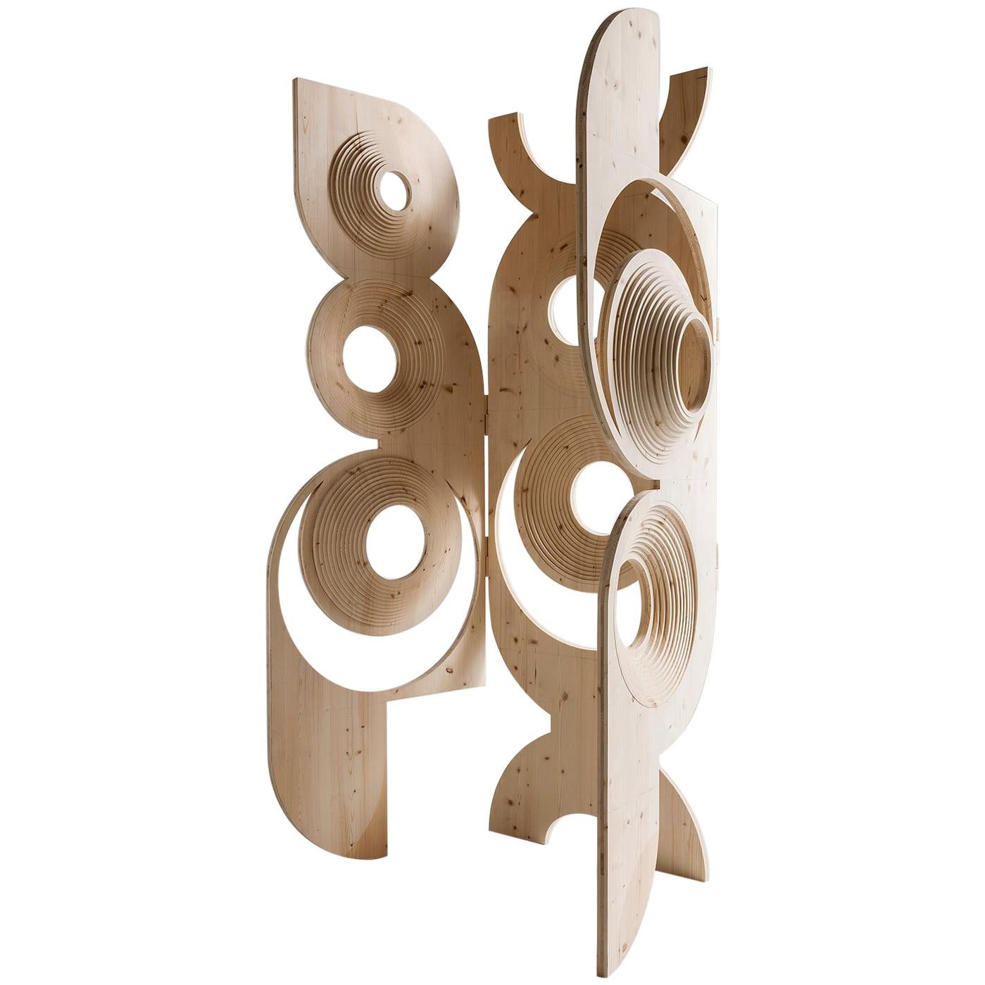 Modern  Sculptural Wood Room Divider by Sebastiano Bottos, Italia