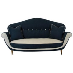 Large Italian Sofa of Unusual Design and Shape