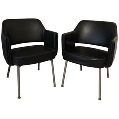 Vintage Midcentury Chairs Designed by Marc and Pierre Simon