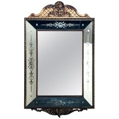 Antique Italian Venetian Gilded Mirror