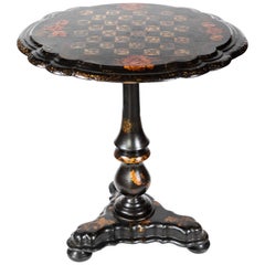 Antique Victorian Tilt-Top Game Table