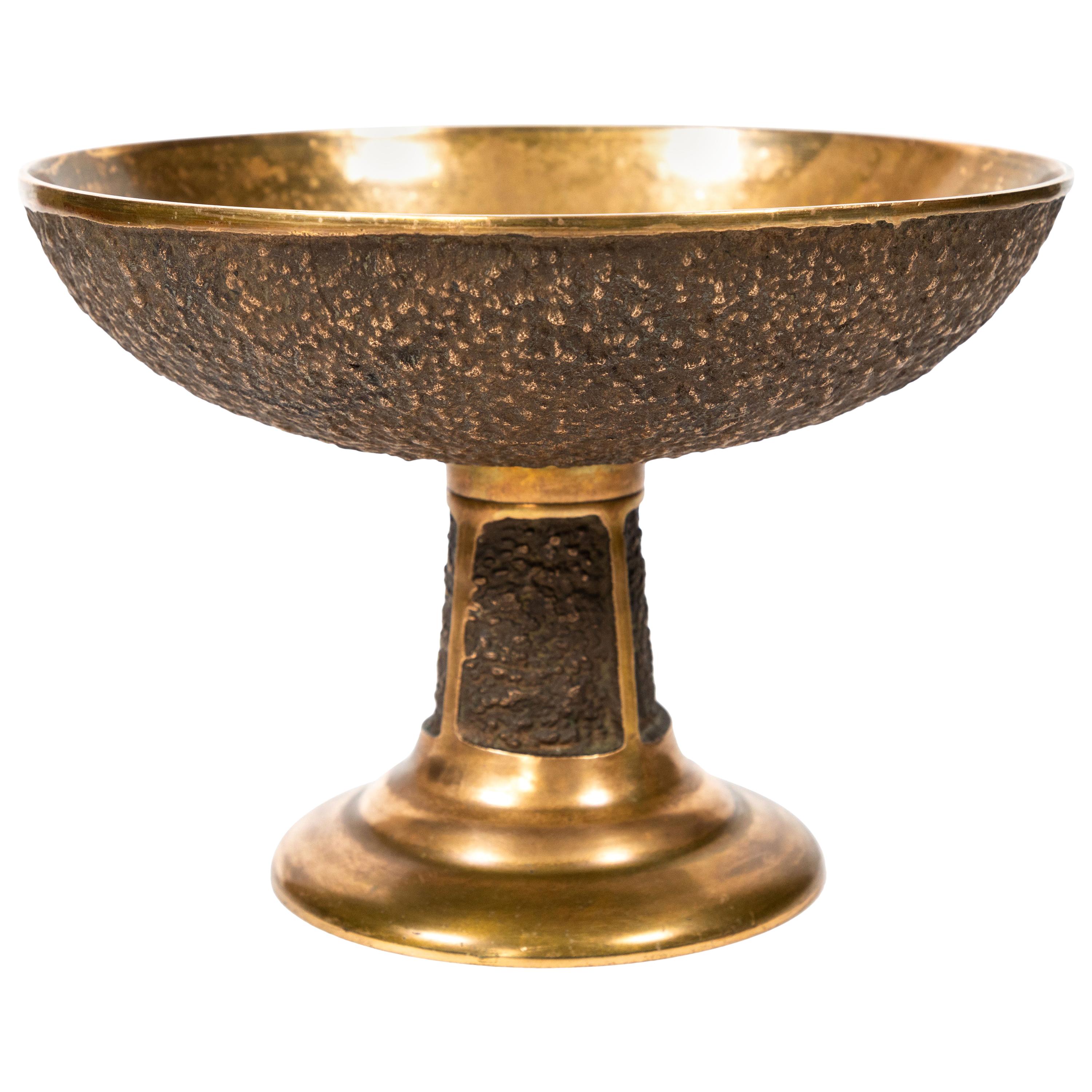 Midcentury 'Brutalist' Bronze Footed Bowl