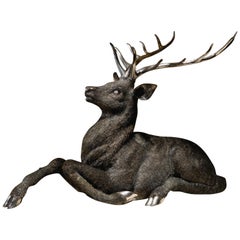 Gianmaria Buccellati, a Rare and Exceptional Italian Silver Deer Stag