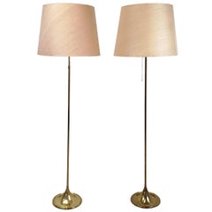 Pair of Brass Floor Lamps Bergboms G-025