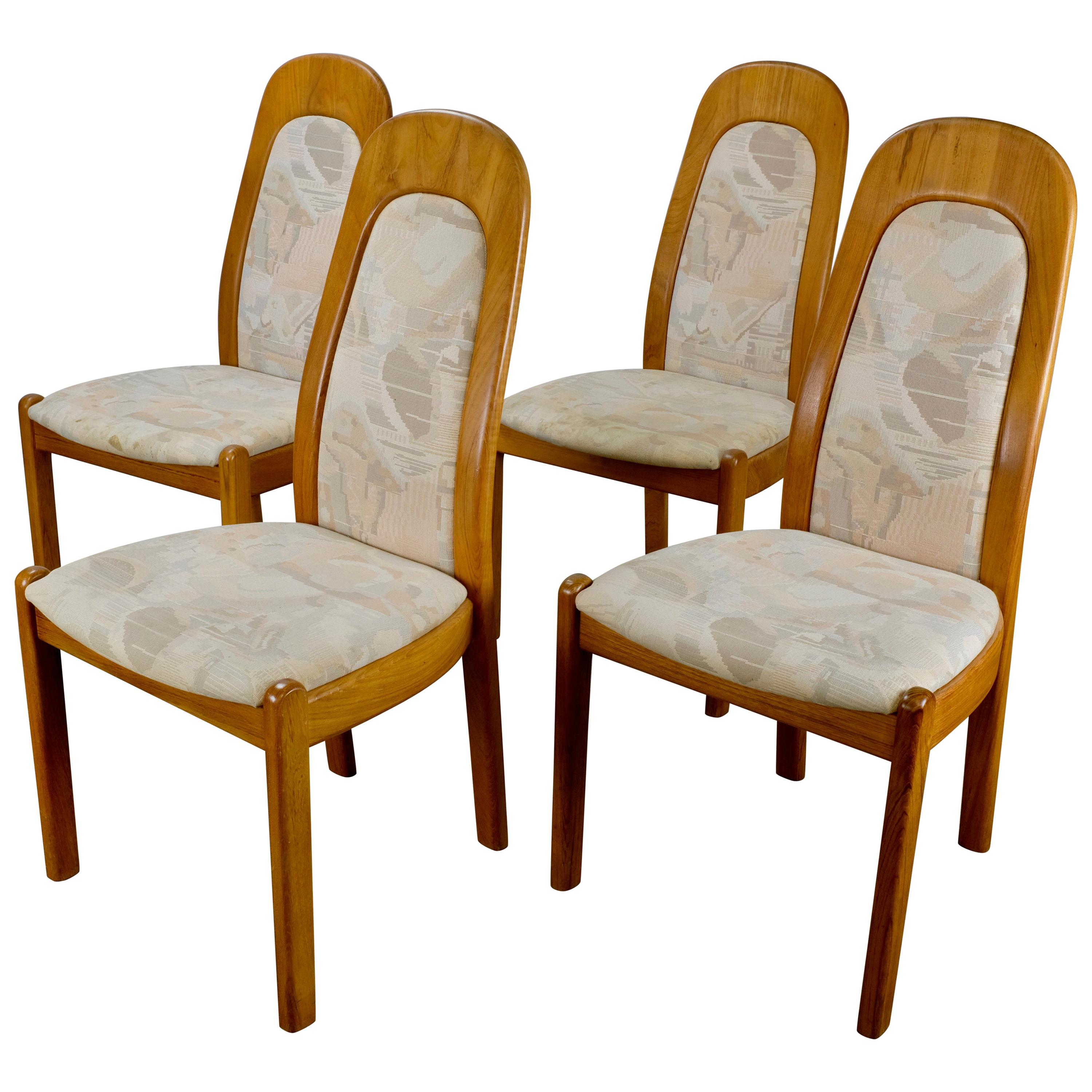 Set of 4 Danish Modern Teak Dining Chairs by Holstebro Møbelfabrik For Sale