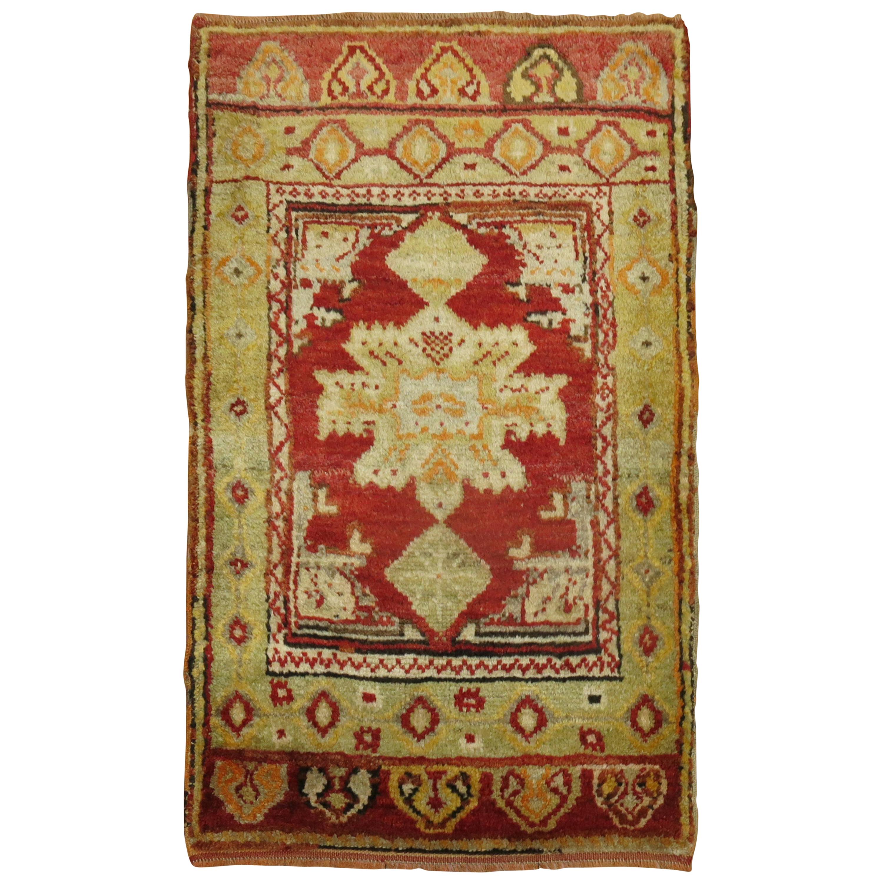 Antique Turkish Red Rug For Sale