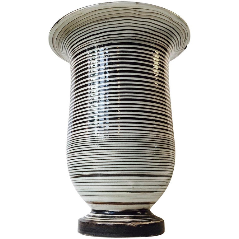 Monumental Ceramic Floor Vase By Herman August Kahler Denmark