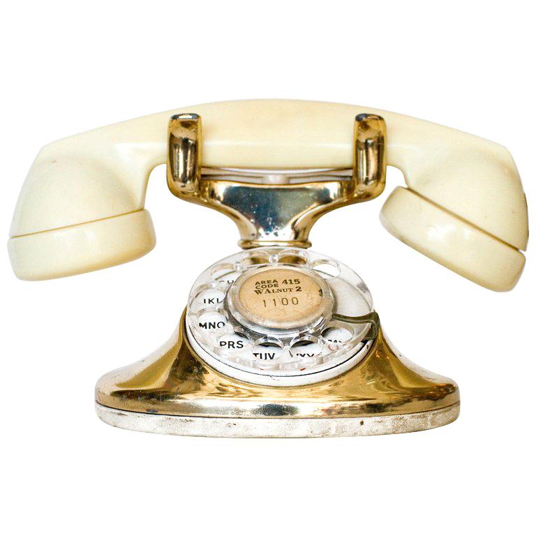 Western Electric Gold Plated Telephone Owned by Actress Paulette Goddard