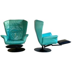 Space Age Leather Armchair by Archizoom Studio Milano for Cassina, Set of 2