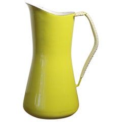 Dansk Designs Denmark Yellow Enamel Pitcher