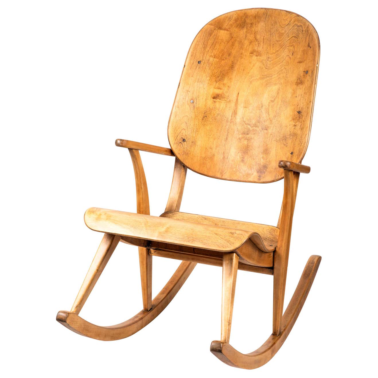 Rare 1940s Rocking Chair by Ilmari Tapiovaara For Sale at 1stDibs
